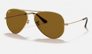 Ray Ban Aviator Classic Men's Sunglasses Brown | 08493-JDEG