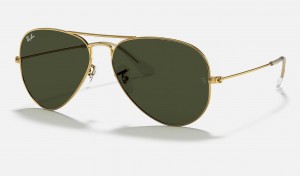 Ray Ban Aviator Classic Women's Sunglasses Green | 95374-IRAG