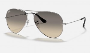 Ray Ban Aviator Gradient Men's Sunglasses Grey | 94512-WCGU