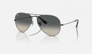 Ray Ban Aviator Gradient Women's Sunglasses Grey | 53069-PMWG