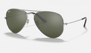 Ray Ban Aviator Mirror Women's Sunglasses Silver | 51347-FXBR