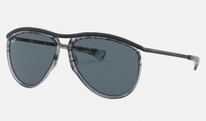 Ray Ban Aviator Olympian Men's Sunglasses Blue | 14387-HCFQ