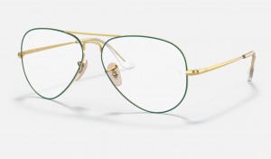 Ray Ban Aviator Optics Women's Eyeglasses Gold | 45082-VDUO