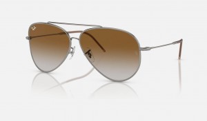 Ray Ban Aviator Reverse Men's Sunglasses Brown | 46758-MWUT