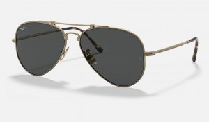 Ray Ban Aviator Titanium Men's Sunglasses Grey | 23847-ANOY