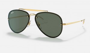 Ray Ban Blaze Aviator Men's Sunglasses Green | 38294-YMFI