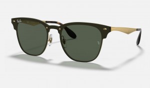 Ray Ban Blaze Clubmaster Men's Sunglasses Green | 03761-VJZX