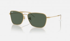 Ray Ban Caravan Reverse Men's Sunglasses Green | 82609-ULMC