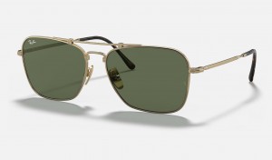 Ray Ban Caravan Titanium Men's Sunglasses Green | 67413-YKBG