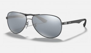 Ray Ban Carbon Fibre Men's Sunglasses Silver | 73594-LNBR