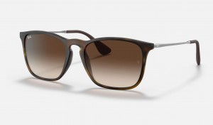 Ray Ban Chris Men's Sunglasses Brown | 59731-RKNH