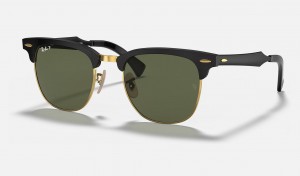 Ray Ban Clubmaster Aluminum Men's Sunglasses Green | 41523-DZTY