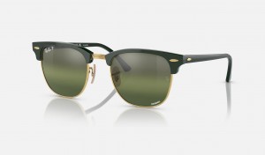 Ray Ban Clubmaster Chromance Men's Sunglasses Silver | 12835-SNEQ