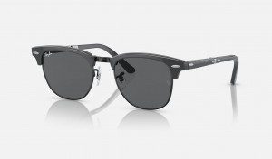 Ray Ban Clubmaster Folding Men's Sunglasses Grey | 20196-QXTZ