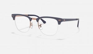 Ray Ban Clubmaster Metal Optics Men's Eyeglasses Blue | 25486-ODNP