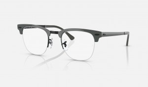 Ray Ban Clubmaster Metal Optics Men's Eyeglasses Grey | 74189-SOQG