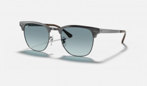 Ray Ban Clubmaster Metal @collection Women's Sunglasses Blue | 26057-RPNK