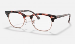 Ray Ban Clubmaster Optics Men's Eyeglasses Pink | 43625-OTMJ