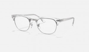 Ray Ban Clubmaster Optics Men's Eyeglasses White | 79480-CRHT