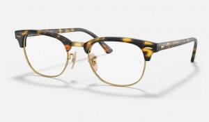 Ray Ban Clubmaster Optics Men's Eyeglasses Yellow | 79421-KMLP