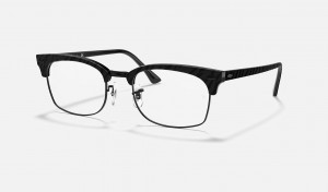 Ray Ban Clubmaster Square Optics Men's Eyeglasses Black | 48975-NKCI