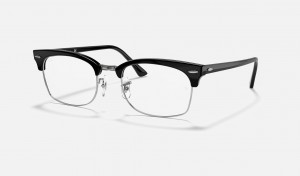 Ray Ban Clubmaster Square Optics Men's Eyeglasses Black | 62790-PCWX