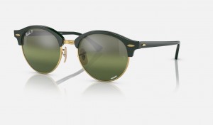 Ray Ban Clubround Chromance Women's Sunglasses Green | 14739-IBSD