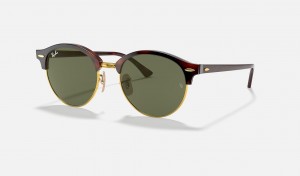 Ray Ban Clubround Classic Men's Sunglasses Green | 43106-LZMR