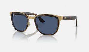 Ray Ban Clyde Men's Sunglasses Blue | 07935-KTAR