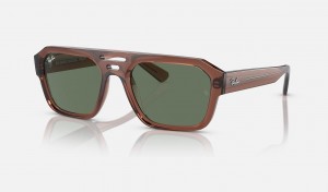 Ray Ban Corrigan Bio-based Women's Sunglasses Green | 74516-THGR