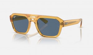 Ray Ban Corrigan Bio-based Women's Sunglasses Blue | 09124-XGRS