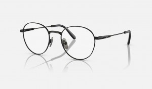 Ray Ban David Titanium Optics Men's Eyeglasses Black | 72396-PVQN