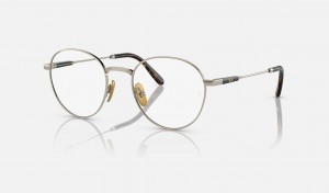 Ray Ban David Titanium Optics Men's Eyeglasses Gold | 86017-KDJA