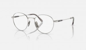 Ray Ban David Titanium Optics Men's Eyeglasses Silver | 60318-GOUV