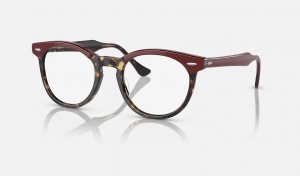 Ray Ban Eagle Eye Optics Women's Eyeglasses Burgundy | 16438-LKNB