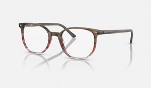 Ray Ban Elliot Optics Men's Eyeglasses Brown | 41528-GOYU