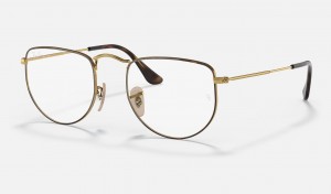 Ray Ban Elon Optics Limited Edition Men's Eyeglasses Gold | 90174-SROE