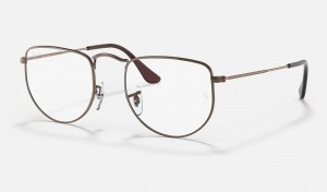 Ray Ban Elon Optics Men's Eyeglasses Brown | 72915-OPAC