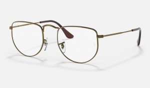 Ray Ban Elon Optics Men's Eyeglasses Gold | 75823-PYWV