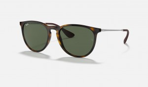 Ray Ban Erika Classic Men's Sunglasses Green | 68321-VUZQ