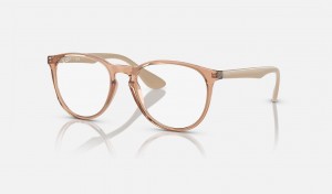 Ray Ban Erika Optics Men's Eyeglasses Brown | 05347-RYQA