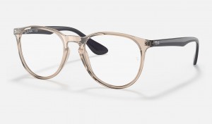 Ray Ban Erika Optics Men's Eyeglasses Brown | 60245-YHUE