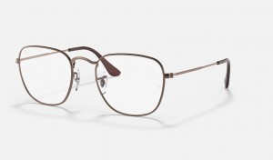 Ray Ban Frank Optics Men's Eyeglasses Brown | 39120-HAKO