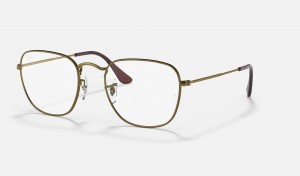 Ray Ban Frank Optics Men's Eyeglasses Gold | 21036-VSIU