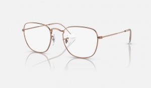 Ray Ban Frank Optics Rose Gold Men's Eyeglasses Gold | 81526-KFVQ