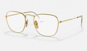 Ray Ban Frank Titanium Optics Men's Eyeglasses Gold | 94638-MZVE