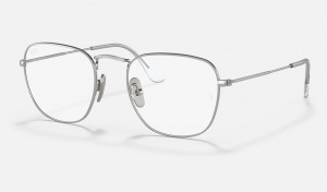 Ray Ban Frank Titanium Optics Men's Eyeglasses Silver | 91836-CWBG