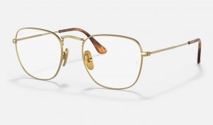 Ray Ban Frank Titanium Optics Men's Eyeglasses Gold | 06784-DSYR