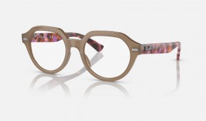 Ray Ban Gina Optics Women's Eyeglasses Brown | 31706-QCYR