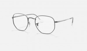 Ray Ban Hexagonal Optics Men's Eyeglasses Grey | 02931-FWDM